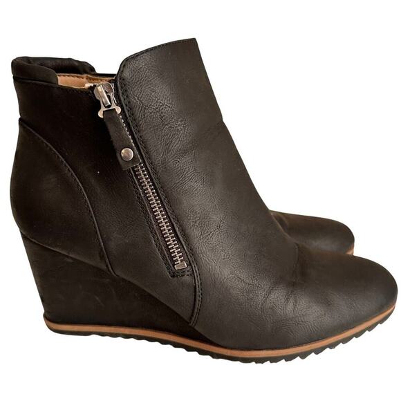 Soul Naturalizer Womens Size 10M Haley Black Wedge Boots Shoes Careerwear Witchy - Picture 1 of 16